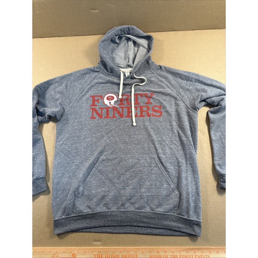 San Francisco 49ers Heather Grey Hoodie Size Large